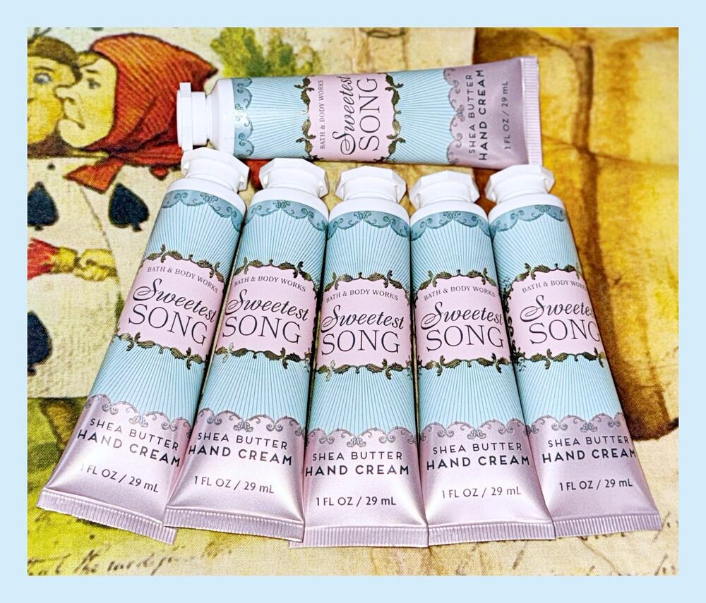 Bath & Body Works 1 fl oz Sweetest Song Shea Butter Hand Cream x6
